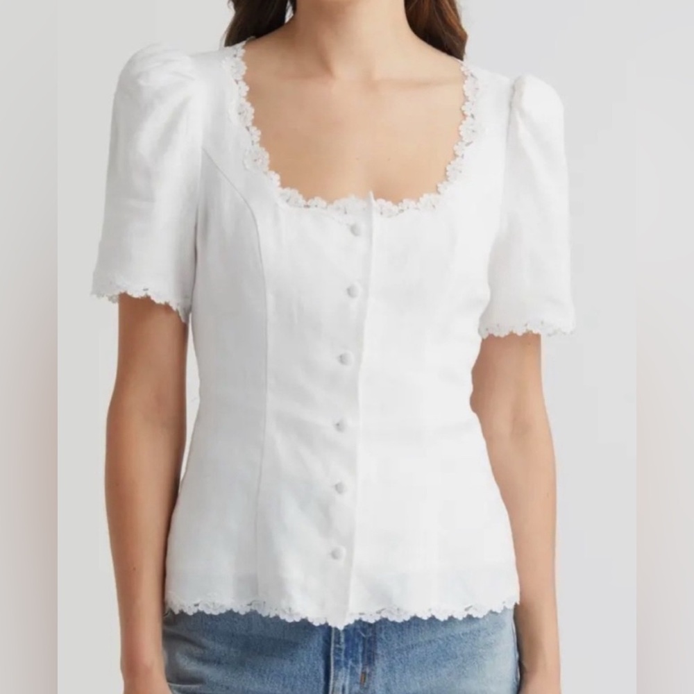 Annabella Linen Top Reformation